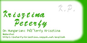 krisztina peterfy business card